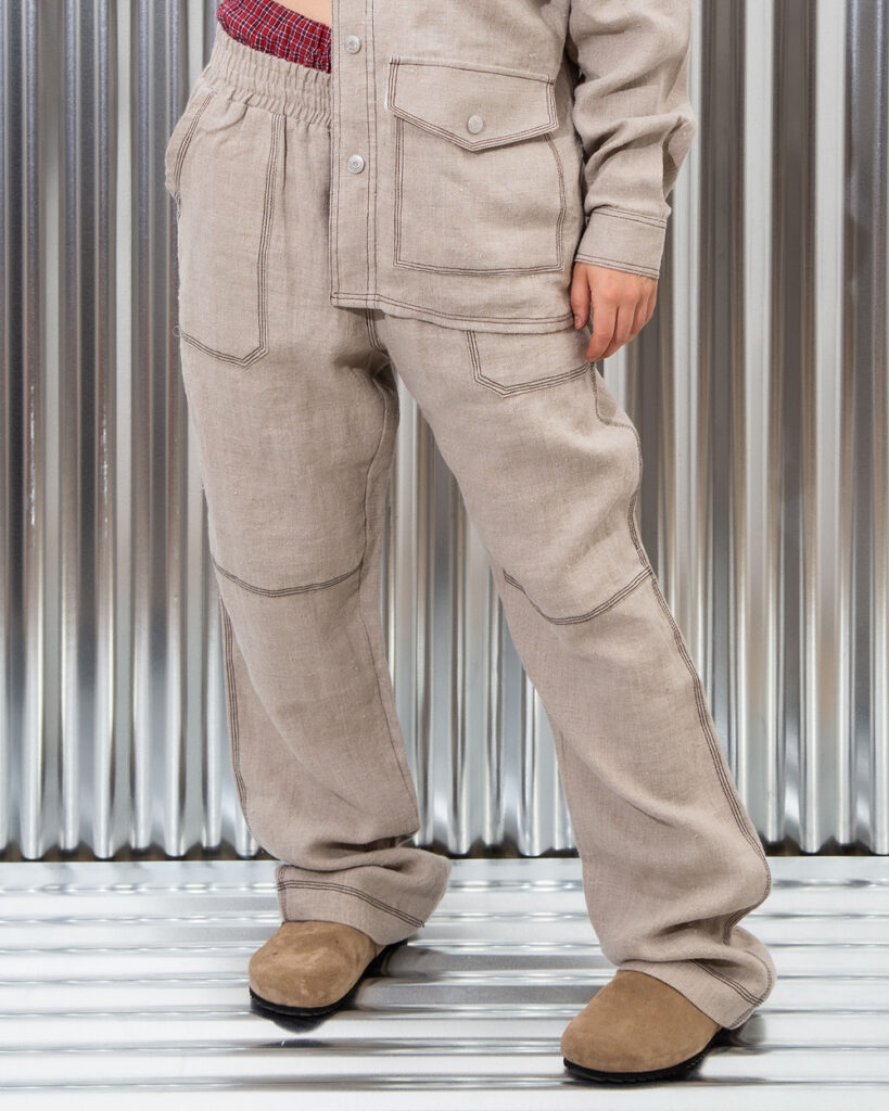Product image of Comfy beige linen pant