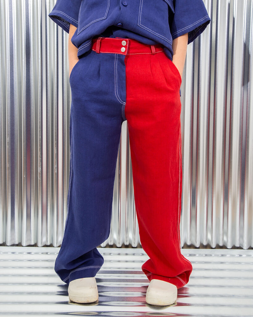 Product image of High-Waisted Buttom Trousers