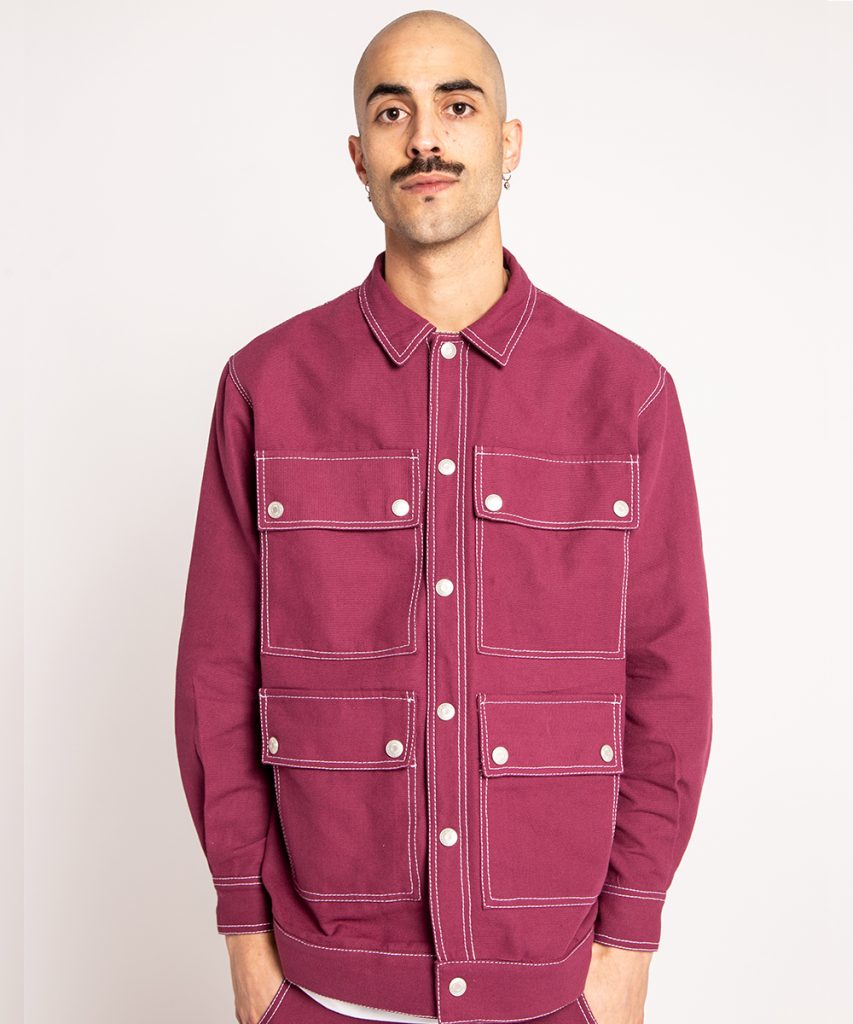 Product image of Regular jacket made from purple canvas