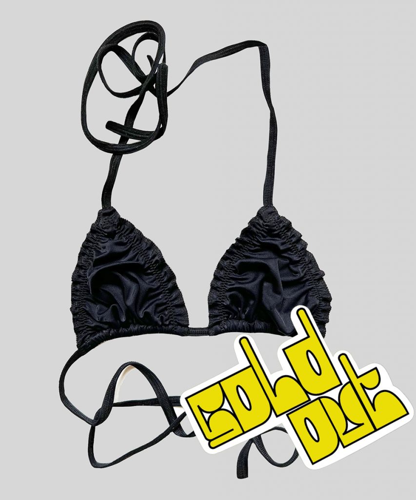 Product image of Ruffled black swimsuit top