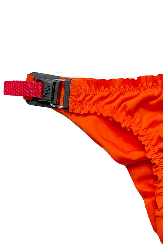 Product image of Ruffled orange safe-swim bottom
