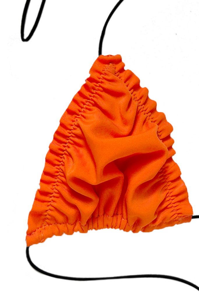Product image of Ruffled orange adjustable safeswim top