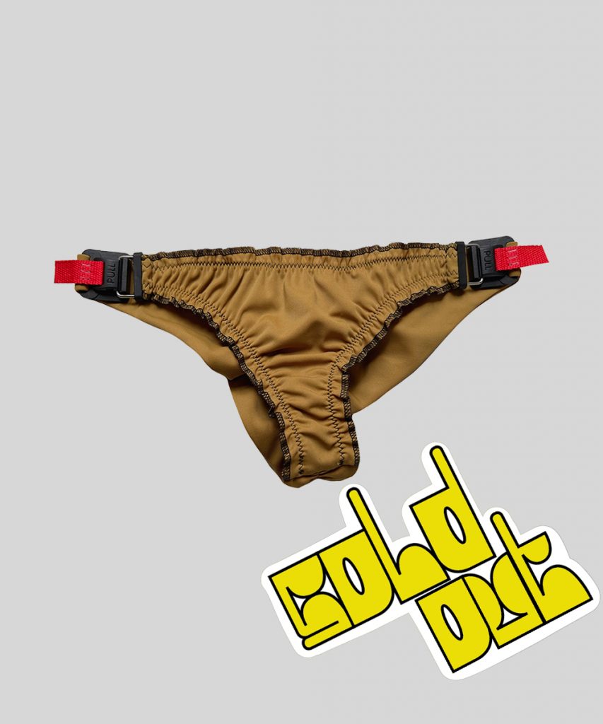Product image of Ruffled mustard safe-swim bottom