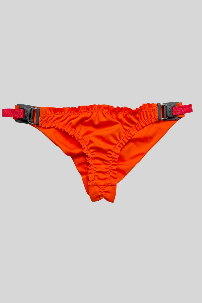 Product image of Ruffled orange safe-swim bottom