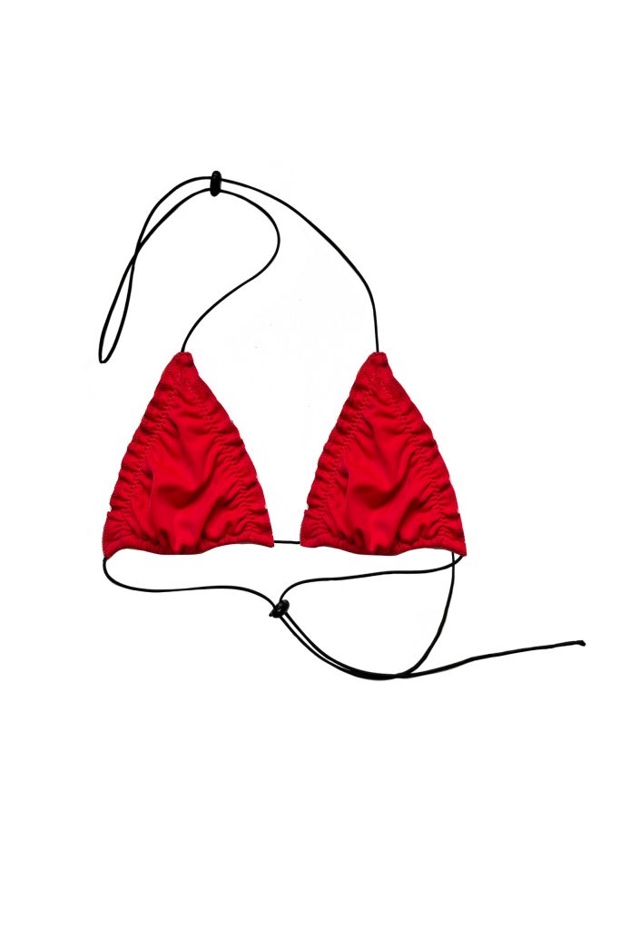 Product image of Ruffled Red adjustable swimsuit top