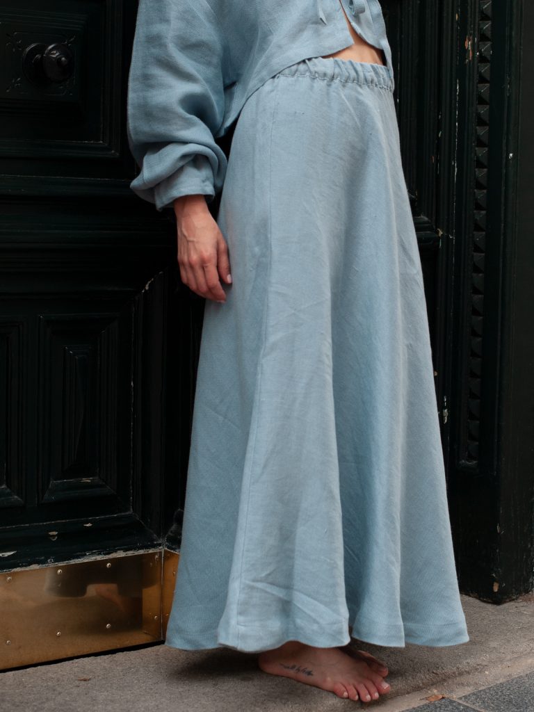 Product image of Light blue linen skirt