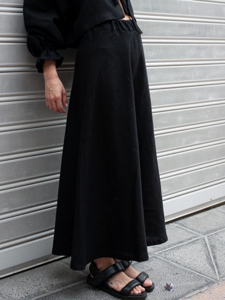 Product image of Black linen skirt